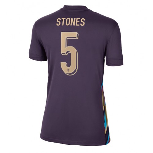 Fotballdrakt Dame England John Stones #5 Bortedrakt EM 2024 Kortermet